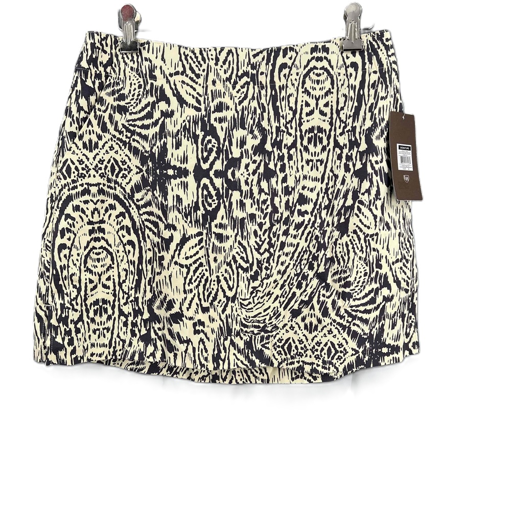 Lady Hagen Golf Skort Cream Purple Print Patterned Mini‎ Skirt Luxe Size 4 New